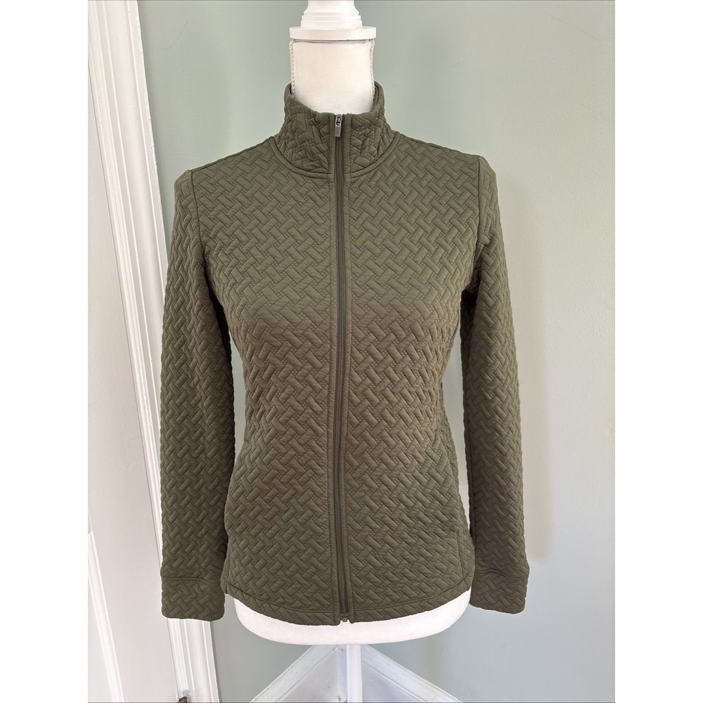 Lady Hagen Women's‎ Texture Full Zip Golf Jacket Inky Olive Size XS